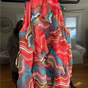 Vibrant Multicolor Ruffled Top